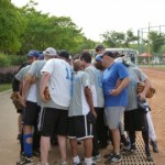 試合前の円陣！